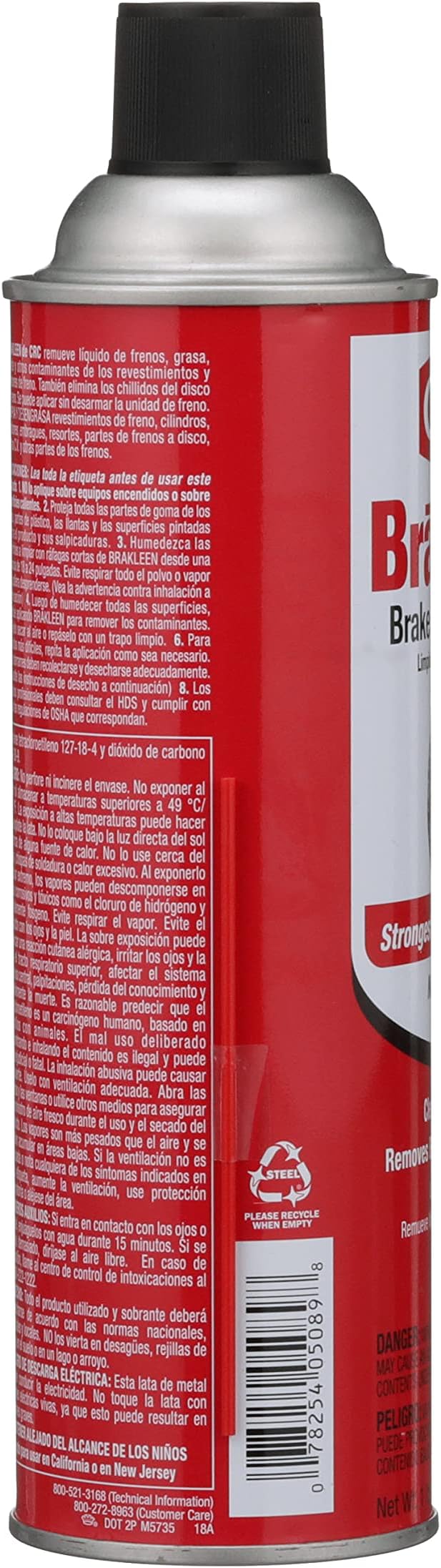 CRC BRAKLEEN Brake Parts Cleaner - Non-Flammable -1lb 3 Oz (05089) (Pack of 2)