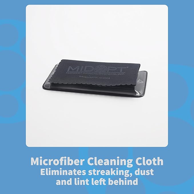 Professional Optics Cleaning Kit, for Clean and Smudge-Free Lenses, Optical Tissue, Cotton Swabs, Glass Cleaner, Microfiber Cloth, CK100-NA