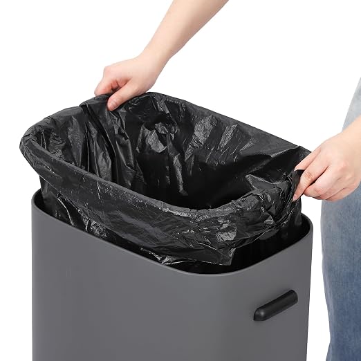 Motion Sensor Trash Can, 14.5 Gallon/55 L Automatic Garbage Can with Soft-Close Lid and Handle, Rectangle Touchless Waste Basket for Kitchen, Bathroom, Bedroom, Office, Grey