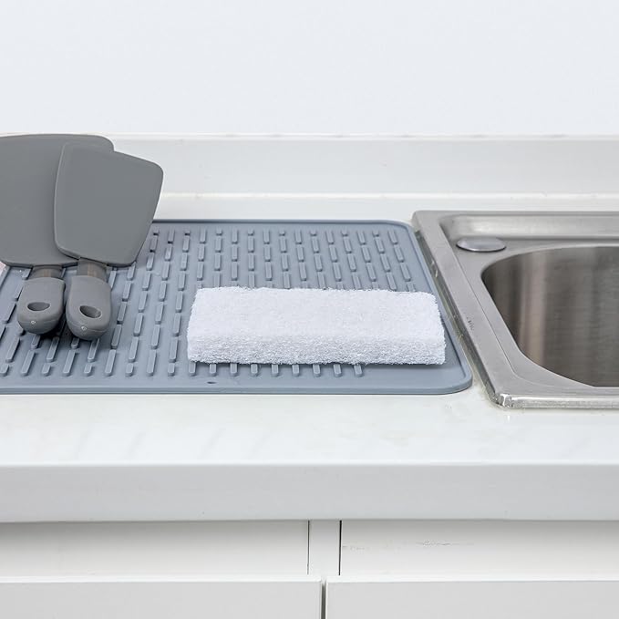 Restaurantware RW Clean 6 x 3.5 Inch Scouring Pads 10 Multi-Purpose Scrub Pads - Not Abrasive Heavy-Duty White Nylon Scrub Pads For Cleaning For Cleaning Or Scrubbing Versatile