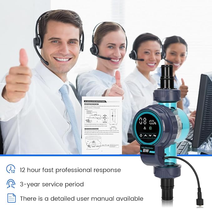 Smart Saltwater Pool Chlorinator System, Up to 12,000 Gallons Pool, Saltwater Chlorine Generator with Smart App, Salt Chlorine Generating System with Smart Digital Panel