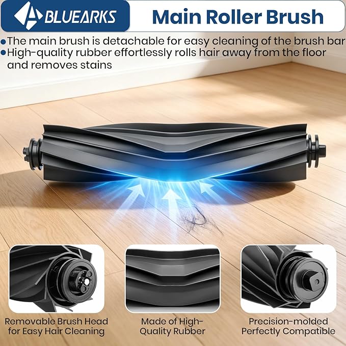 25 Pack X40 Ultra Accessories Kit for Dreame X40 Ultra/L40 Ultra Gen 2/MOVA P10/P50 Pro Ultra Replacement Parts,1 Main Brush 6 Mop Pads 4 Hepa Filters 6 Side Brush 6 Vacuum Bags