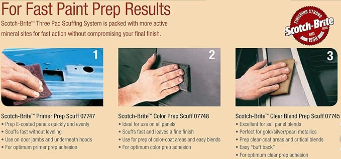 Cubitron Scotch-Brite Primer Prep Scuff 07747, 4-3/4 in x 15 ft
