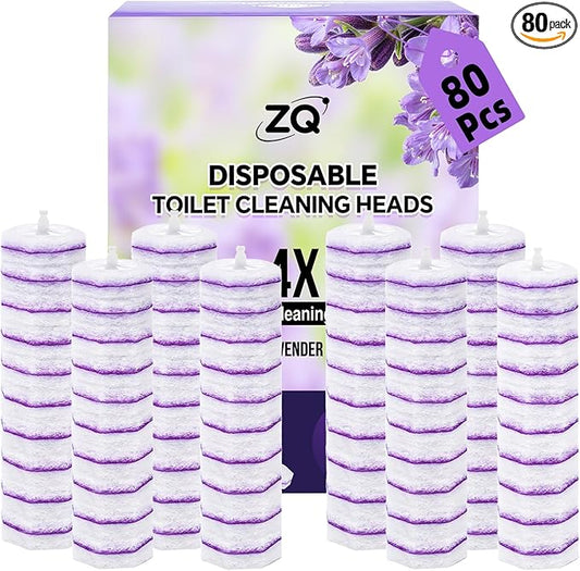 80 Count Toilet Bowl Wand Refills for Clorox, Disposable Toilet Brush for Clorox Wand Cleaning System, Upgrade Toilet Bowl Cleaner Refill Pads for Closestool Cleaning,No Falling Apart,Light Scent