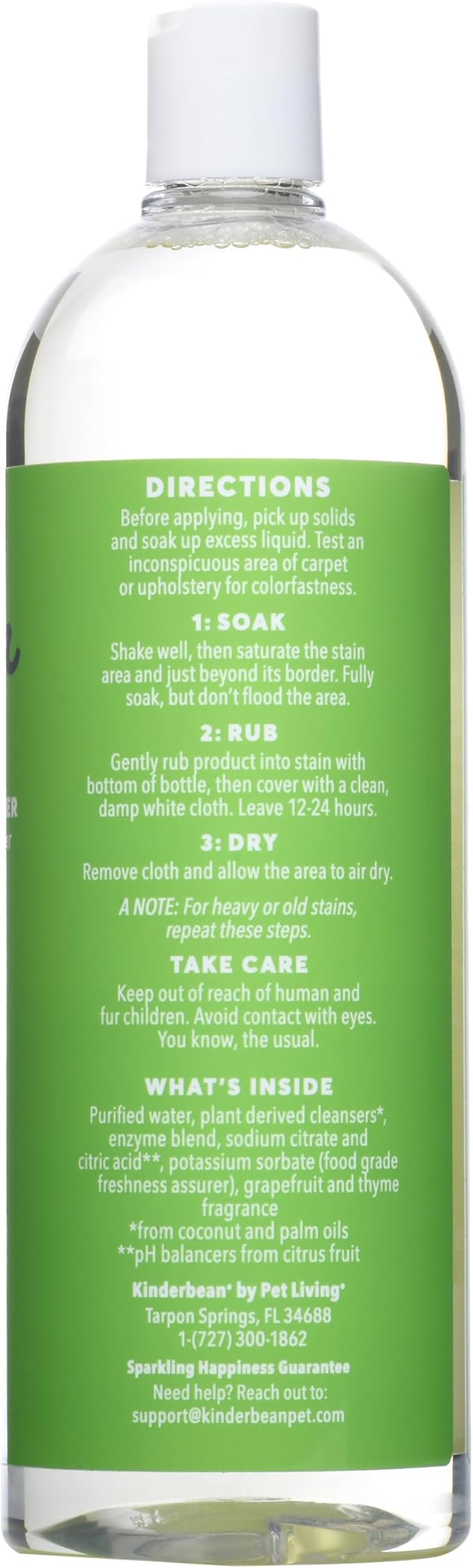 No-Stress Mess Eraser – Dog & Cat Urine Stain & Odor Remover, 32 oz, Enzyme Bio-Active Cleaner for Carpet, Upholstery & Car Seats, Helps Remove Pet Smell from Home & Car, Grapefruit & Thyme