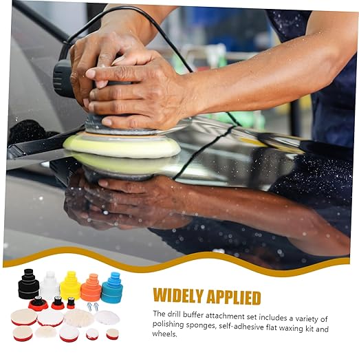 1set Polishing Sponge Pad Kit for Car Buffing Self-Adhesive Polisher Discs Versatile Use for Auto Detailing and Home Care Material for Performance