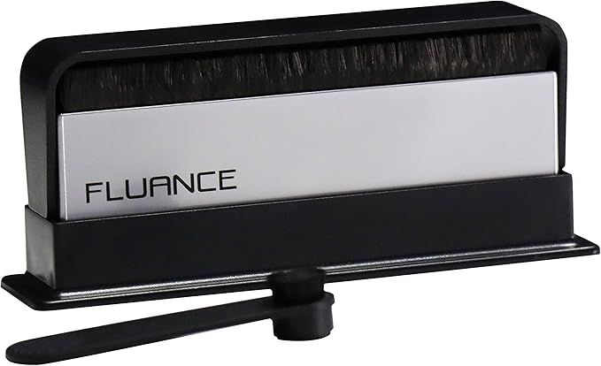 Fluance Vinyl Record & Stylus Cleaning Kit with 2-in-1 Anti-Static Carbon Fiber & Soft Velvet LP Brush and Stylus Brush (VB52)