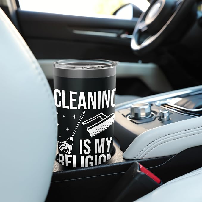 Cleaning is my Religion Cleaning Stainless Steel Insulated Tumbler