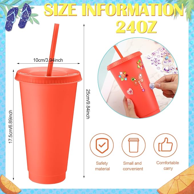 Honeydak 30 Pack Tumbler with Straw and Lid Bulk Cups for Gifts Water Bottle Iced Coffee Travel Mug Cup Reusable Plastic Tumblers for Party Birthdays 24-27 oz (Pastel Color)