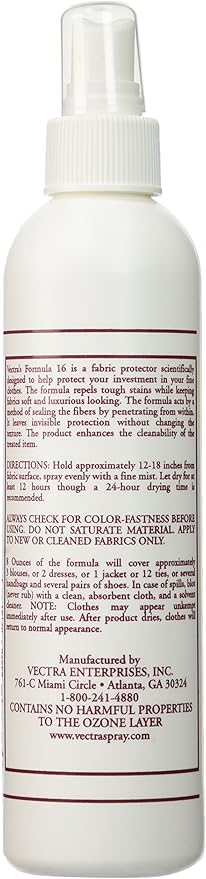 VECTRA Ultimate Apparel Protector for Shoes, Handbags, Suede and More, 8 Oz