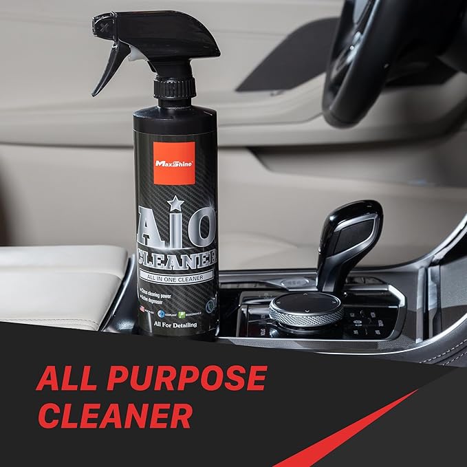 Maxshine All in One Interior Cleaner, Conditioner, & Protectant Kit (AC03) - Professional Grade - Works on Vinyl, Leather, Plastic, & Upholstery
