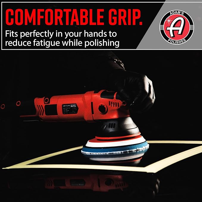 Adam's Polishes SK Pro 15mm Car Polisher Kit 7 Item- Professional Buffer Polisher for Car Detailing | Use W/Car Polish, Polishing Compound, or Car Scratch Remover | Car Wash Clay Bar Ceramic Coating