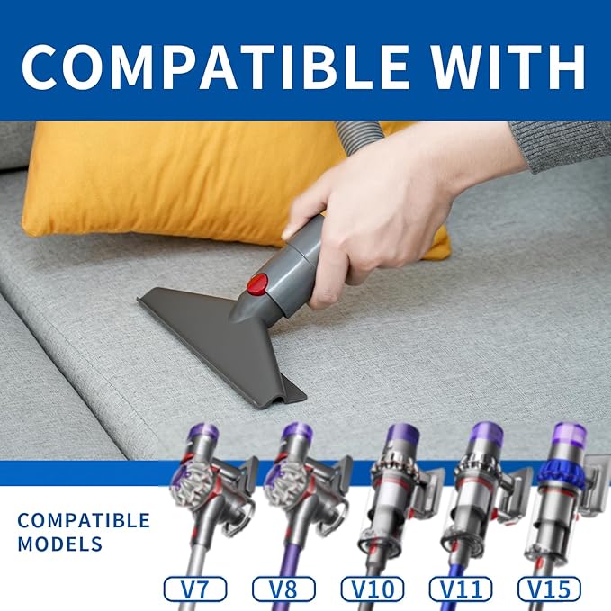 Mattress Tool Kit with Extension Hose and Quick Release Button Compatible with Dyson V7 V8 V10 V11 V15 Cordless Vacuums