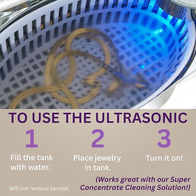 GemOro LUXESPA | Personal Ultrasonic Jewelry & Eyeglass Cleaner with 5 User-Programmable Timed Cleaning Cycles | Professional Performance Machine for Rings Watches Glasses Earrings Retainers
