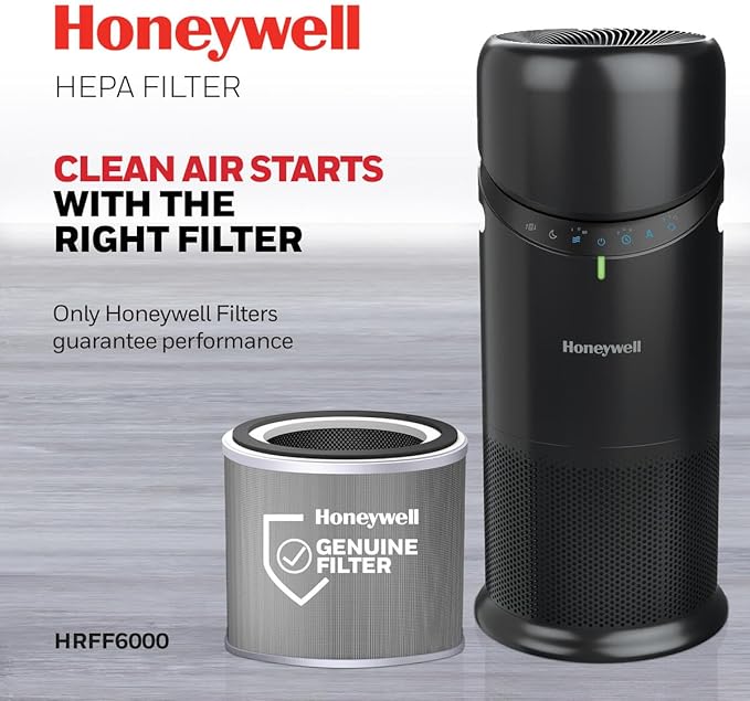Honeywell Genuine “F” HEPA Air Filter Replacement for Honeywell HPA6000, 3-in-1 Filter, HEPA & Carbon – Captures up to 99.97% of Allergens