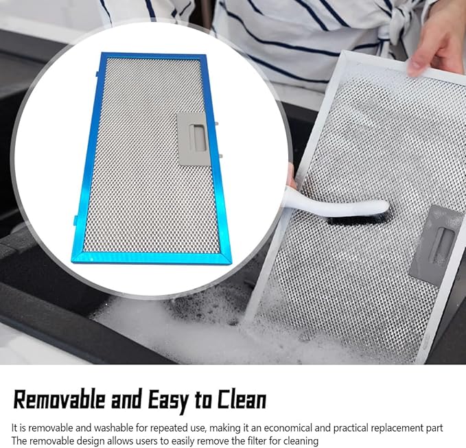 NAJING SB08087153 Grease Filter Compatible with Broan Nutone Range Hood RMPE RMP1 RMP17000 RMP17004, Replace B08087153 1568310, Aluminum Mesh Vent Filter, Washable Replacement