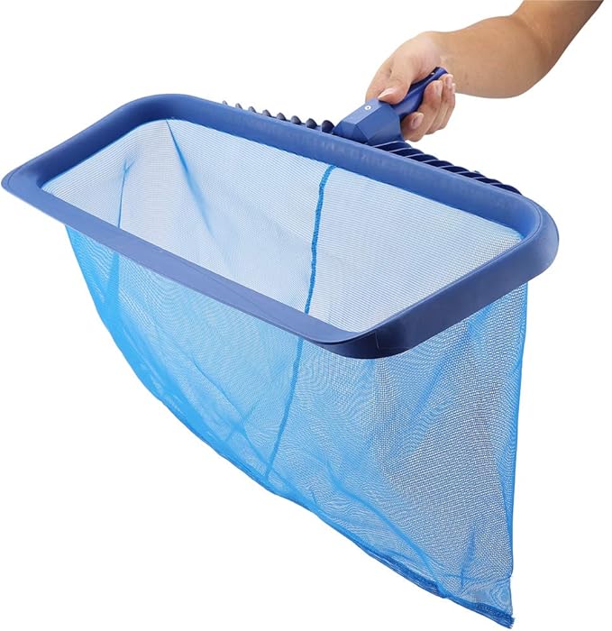 Garosa Leaf Skimmer Net, Fine Mesh Pool Skimmer with Lightweight Frame for Swimming Pool Pond Tub Fountain, Portable Tool