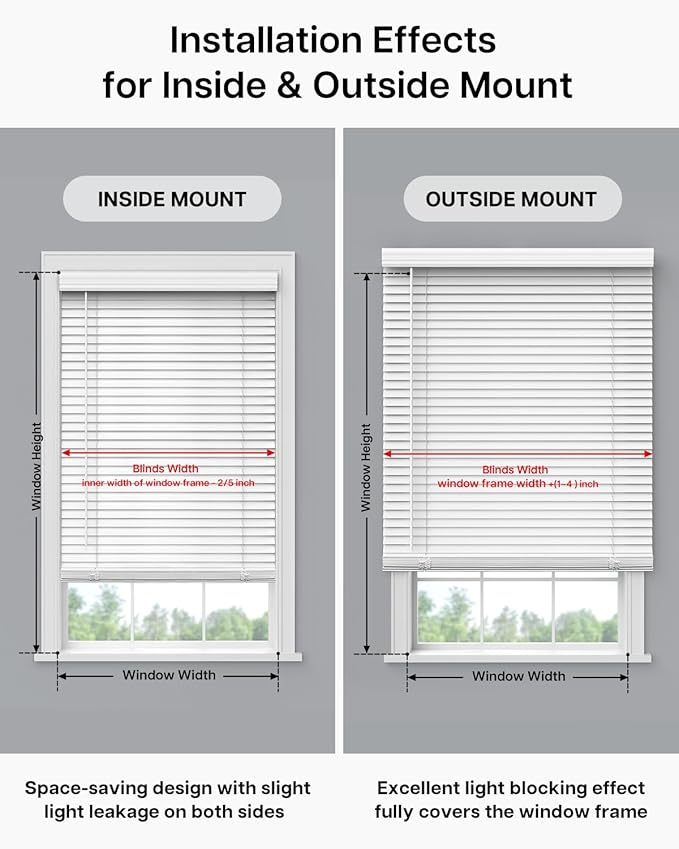 LazBlinds Cordless Faux Wood Blinds with Crown Valance, Room Darkening & Light Control, 2 Inch Horizontal Window Blinds, Blinds for Indoor Windows - 70" W x 72" H, White