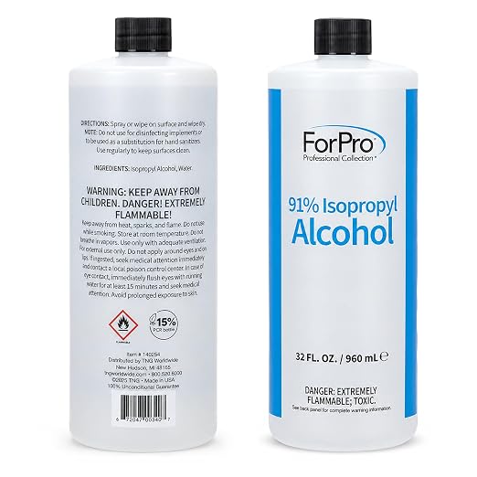 ForPro 91% Isopropyl Alcohol (IPA), 32 Fl Oz (960 ml) – Pure & Unadulterated Concentrated Alcohol