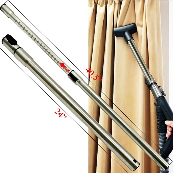 For Miele Vacuum Attachments Accessories 1-3/8'' plus Stainless Steel Vacuum Extension Wand Compatible with Miele C1 C2 C3 Vacuum Cleaners - Household Cleaning Attachment Kit