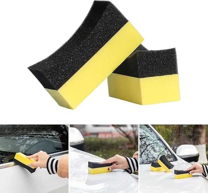 carotoe Foam Applicator Pads Side Pressing Hand Polishing Sponge Pads Detailing Buffing Pads for Waxing Polishing Paint