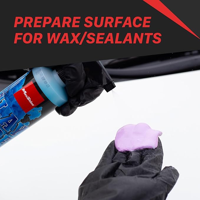 MaxShine Clay Bar & Lube Kit – 3-Pack Heavy Grade Magic Clay Bars (150g) + 16oz Clay Lube Spray – Removes Surface Contaminants & Protects Paint, Glass, Plastic, Metal – Car Detailing Clay System