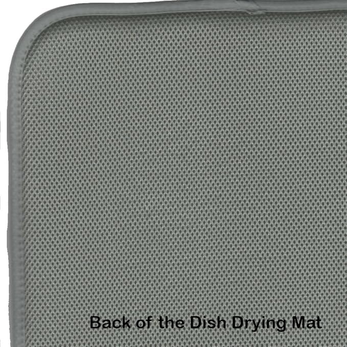 Caroline's Treasures Sable and White Alaskan Malamute Heirloom Fall Dish Drying Mat Absorbent Dish Drying Mat Pad for Kitchen Counter Dish Drainer Mat for Countertop, 14 x 21", Multicolor
