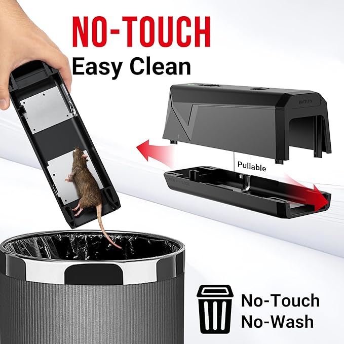 Electric Mouse Trap Zapper Indoor for Home Electronic Mouse Trap High Voltage 2 Pack Mice Trap Indoors Kitchen Office Garage
