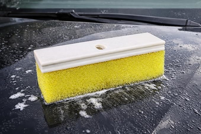 HI-TECH Block Brush 10" x 3" – Heavy Duty Exterior Cleaning Brush for Cars, Removes Tar, Bird Droppings & Road Grime