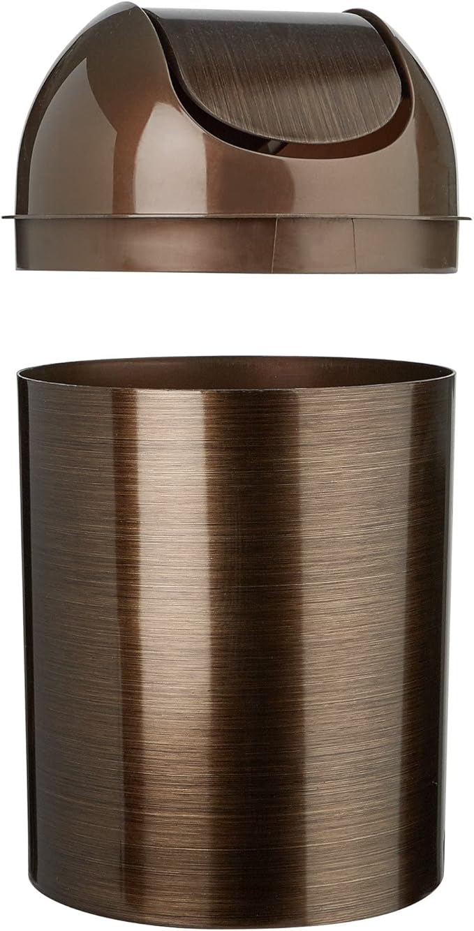 Umbra Mezzo Swing-Top Waste Can, 2.5-Gallon (10 L), Bronze