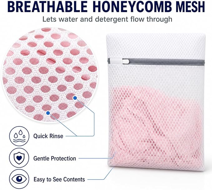 7 Pcs Shoe Laundry Bag and Sneaker Cleaner Mesh Bags | Supports washing machine and dryer, shoe cleaner sneakers and tennis shoe cleaner, small laundry bag for clothes, 7 piece set