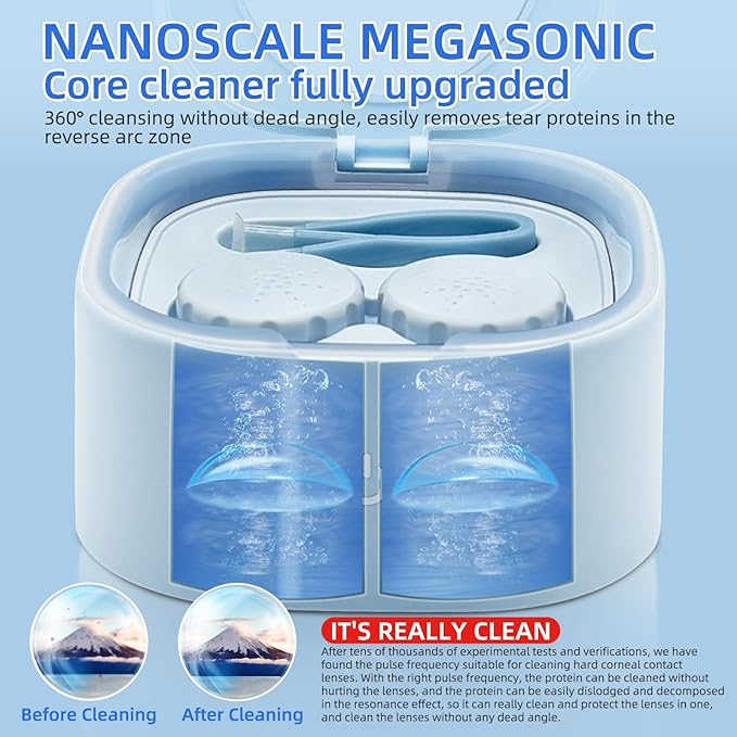 Rigid Keratoplasty Scleral Ultrasonic Contact Lens Cleaner for OK Lens and RGP Lenses