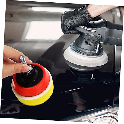 Gatuida 1set Car Polishing Sponge Pad Kit Self-Adhesive Buffing Pads for Waxing Cleaning and Furniture Care Versatile Tool for Auto Detailing and Scratch Repair