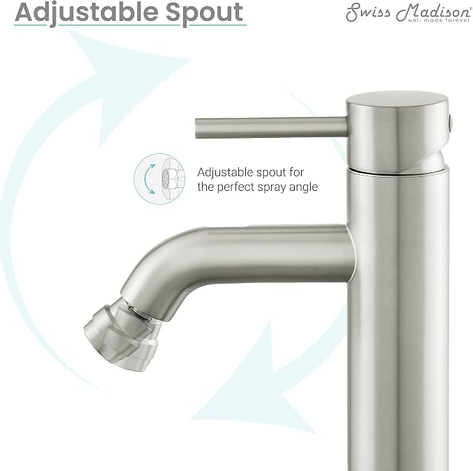 Swiss Madison Well Made Forever SM-DF81N Ivy Bidet Faucet in Nickel