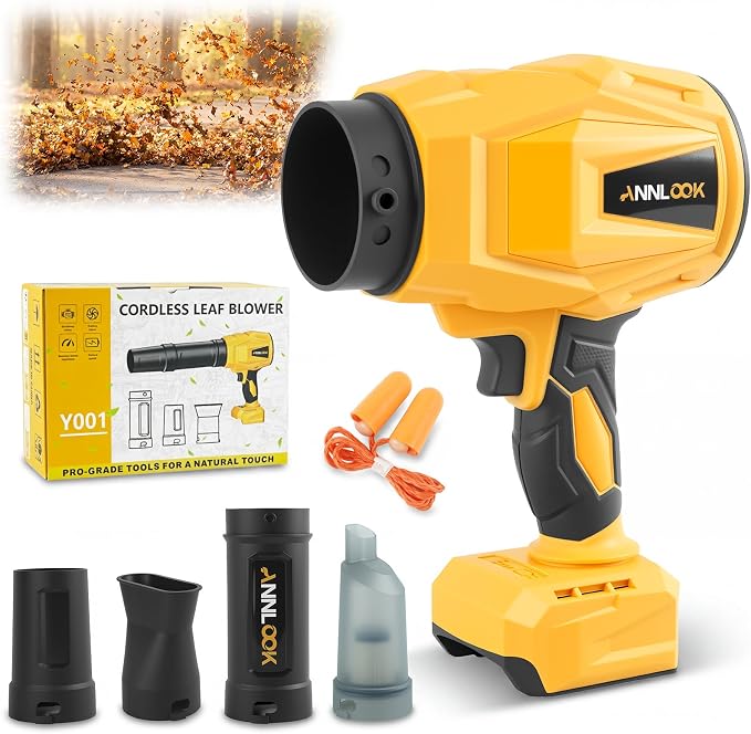 Cordless Leaf Blower Compatible with Dewalt 20V MAX Battery, 33000RPM CVT Mini Handheld Leaf Blower, Lightweight Blowers for Lawn Care, Yard, Blowing Snow, Leaves, Car Vacuum (Battery Not Included)