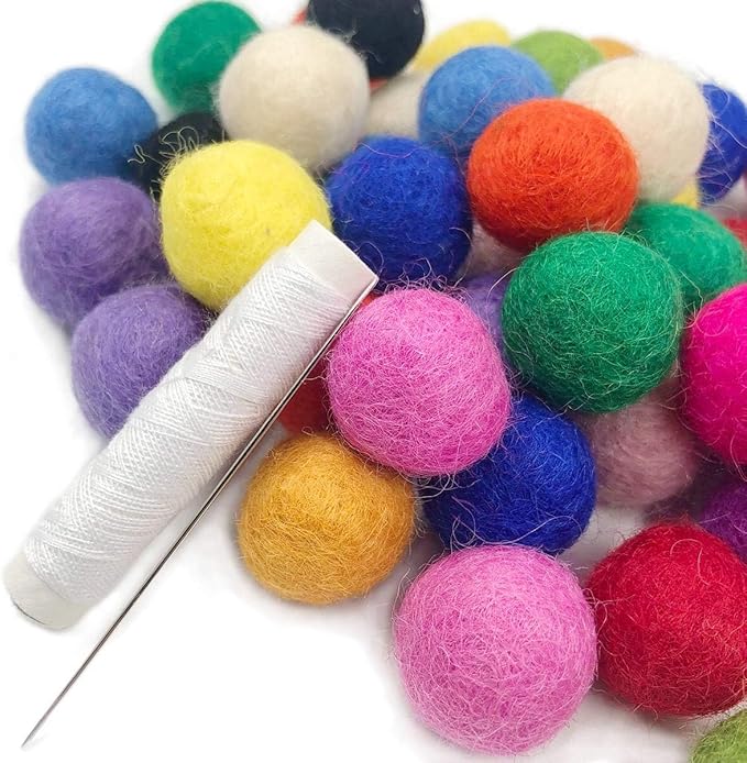 Wool Balls Felt Pom Pom Balls 2cm 150pc Felt Garland Craft Supplies Wool Felt Beads