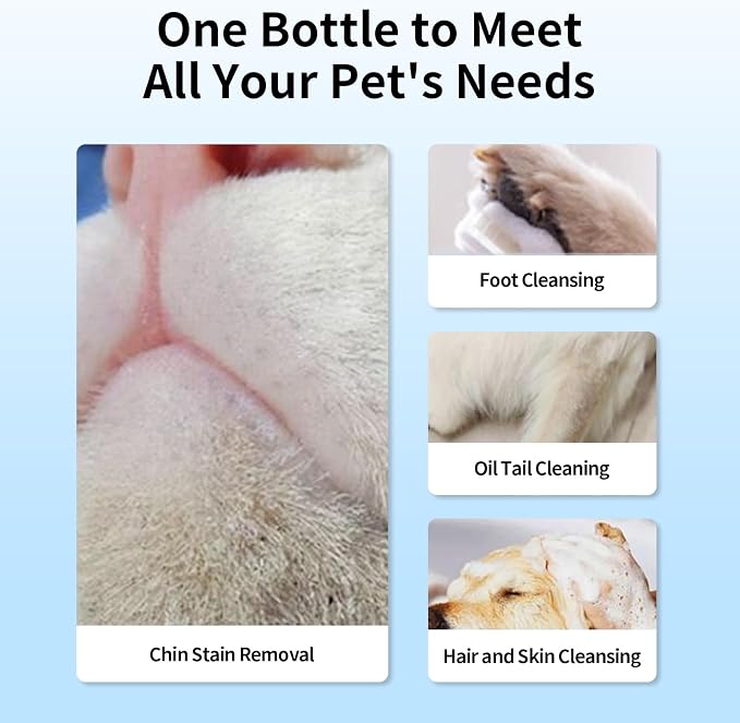 Paw Cleaner for Dogs & Cats, No-Rinse Foaming Pet Foot Washer with Built-in Scrubber Brush for Dirty, Muddy Paws, Natural and Gentle Ingredients, Pet paw Cleaning and Care (5 fl oz)