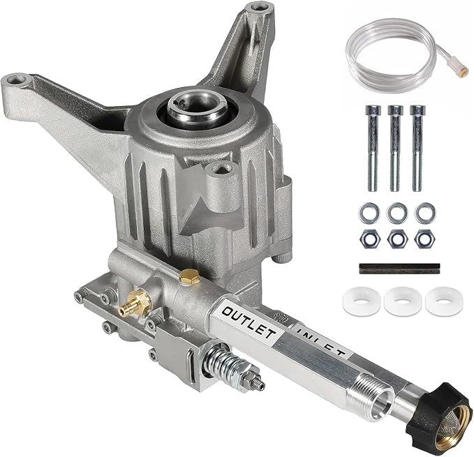 YAMATIC Pressure Washer Pump, Max 2500 PSI 2.2 GPM SRMW22G26-EZ Pump Replacement for Troy Bilt, Craftsman, Briggs & Stratton, Karcher, Brute, Homelite, Front Inlet/Outlet
