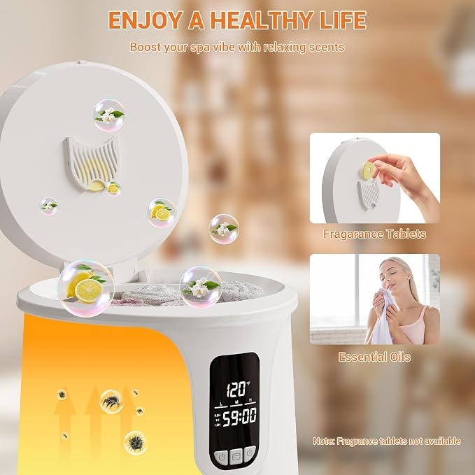 20L Smart Towel Warmer | Timer, Adjustable Heat & Auto Shut-Off | for Bathroom & Home Spa