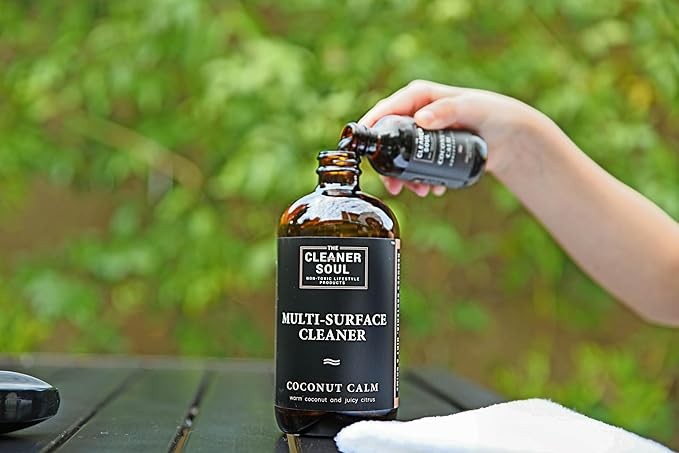 4 Refills - Natural All-Purpose Cleaner Concentrate Essential Oils, Glass Bottle, Non-Toxic, Multi-Surface (Eucalyptus Breathe)