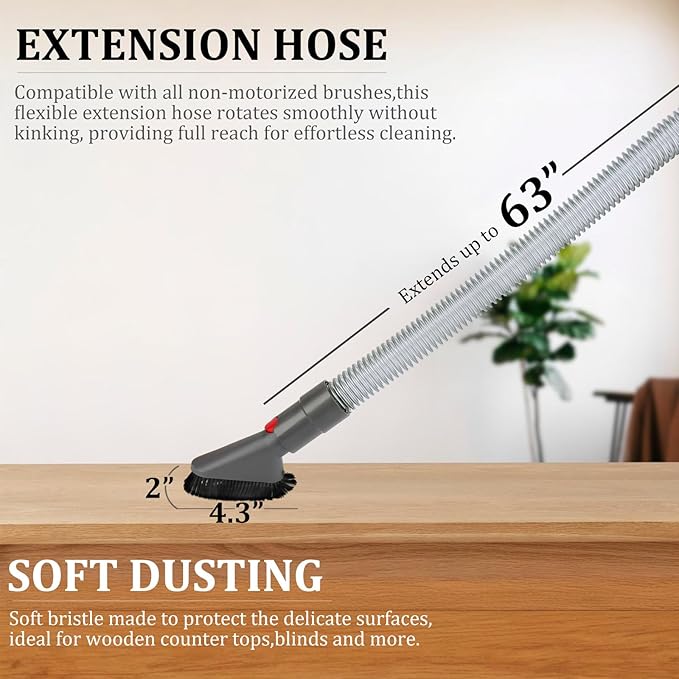 Attachments Kit for Dyson V15 V15s V9 V8 V11 V12 V10 V7 Gen5 Cordless Vacuum Cleaner,Compatible with Detect/Absolute/Outsize/Slim Accessories Replacement Brush Parts