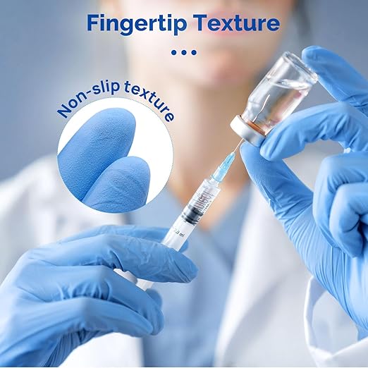 JMU Nitrile Exam Gloves Small, 3.5 Mil, Powder-Free, Latex-Free, Disposable Medical Glove, Blue, 4000 Count