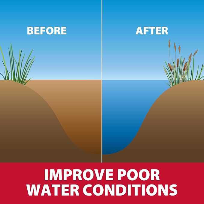 The Pond Guy Straw Barley Bale for Water Gardens, Fountains & Small Koi Ponds, Natural Clarifier, Simple & Easy to Use Pond Maintenance, 1-Pound Bale