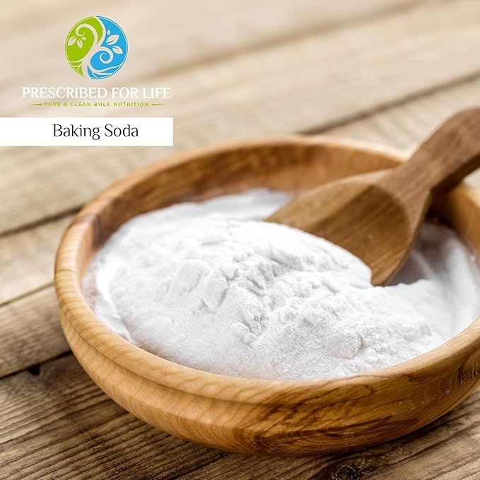 Prescribed For Life Sodium Bicarbonate Powder, Organic Aluminum Free Baking Soda, Bicarbonato de Sodio en Polvo, USP Grade (2kg / 4.4lb)