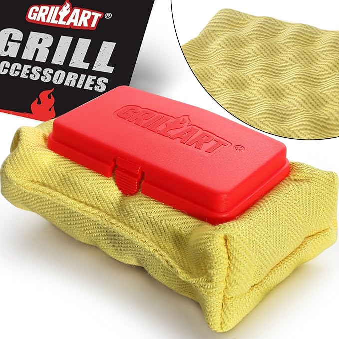 GRILLART Grill Brush Bristle Free. [SteamWizards], Includes 1 Full Grill Brush and 1 Replaceable Cleaning Head (Bundle)