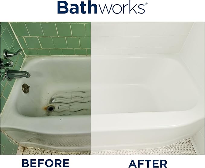 Bathworks Quick-Dry Roll-On Refinishing Kit - 22 fl oz, High Gloss White, Complete DIY System with Tools & Non-Slip Additive - Faster 12-Hour Dry Time for Bathtubs, Tile, Sinks & Showers
