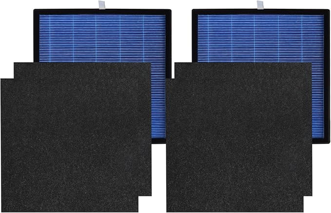 PUREBURG Replacement Filter Set Compatible with Okaysou Apollo 810 GT Air Purifier,2-Pack H13 True HEPA Activated Carbon 5-Stage Filtration Air Clean Dust VOCs Odor