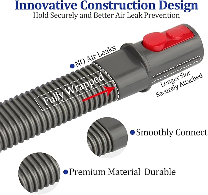 Dryer Vent Lint Removal Tool Vacuum Attachments Hose for Dyson GEN 5 V15 V12 V11 V10 V8 V7 Detect Outsize Slim Absolute Cyclone Vacuum Cleaner Dryer Cleaner Kit Nozzle Crevice Flexible Hose