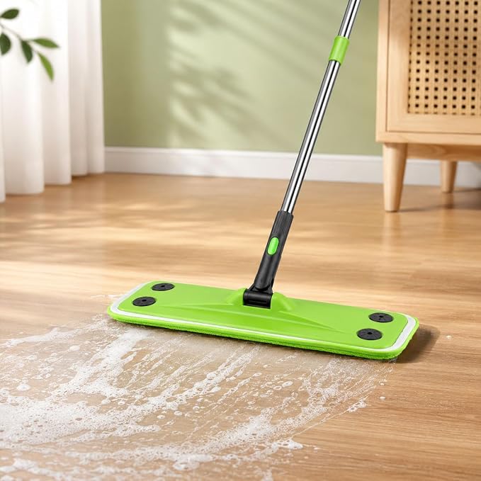 Flat Mops for Floor Cleaning with Long Handle, Small Dry Mops, Home Floor Cleaning Mop Tool for Wood/Tile/Laminate/Marble-49 Inch