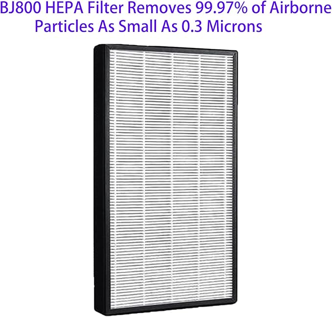 2 Pack Replacement Filters Fit for COLZER KJ800, 3-In-1 Composite Filters (Pre-filter, Activated Carbon, True HEPA)